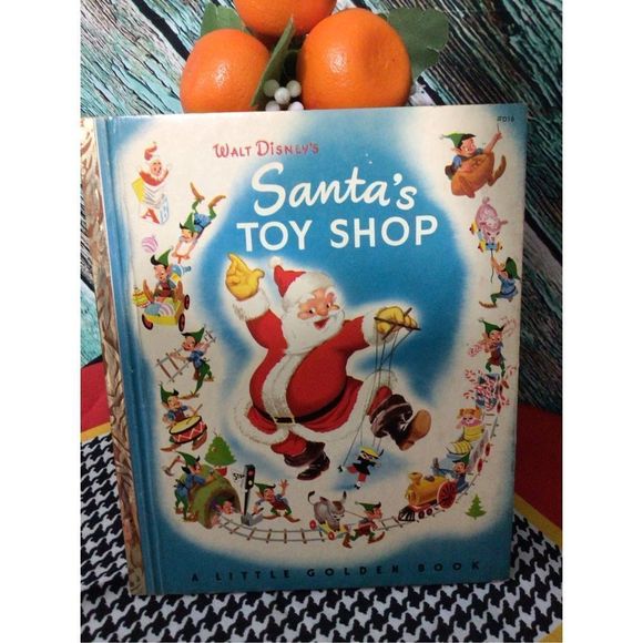 1950 Walt Disney’s “Santa’s Toyshop” Hardback Children’s Book A Little Golden Bo - Picture 1 of 10